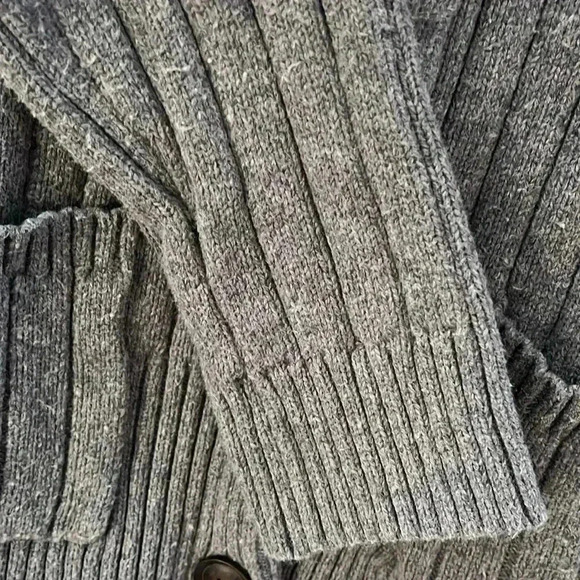 ❤️2/$50❤️[S]Eddie Bauer Cotton Blend High Neck Mixed Colour Knit Button Sweater - Picture 6 of 7